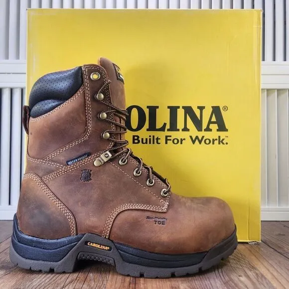Carolina 8&quot; Waterproof Composite Broad Toe Work Boots CA8520 Mens Size 8 EE Wide
