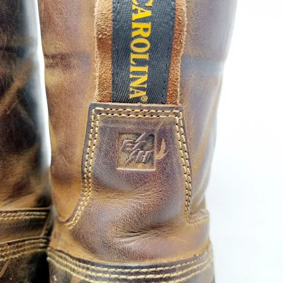 Carolina Boots Mens 11.5 D Soft Toe EH Brown Leather Work 28 Series Shoe CA8508
