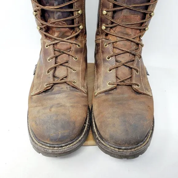 Carolina Boots Mens 11.5 D Soft Toe EH Brown Leather Work 28 Series Shoe CA8508