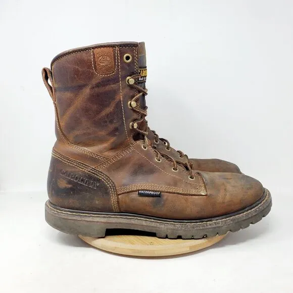 Carolina Boots Mens 11.5 D Soft Toe EH Brown Leather Work 28 Series Shoe CA8508