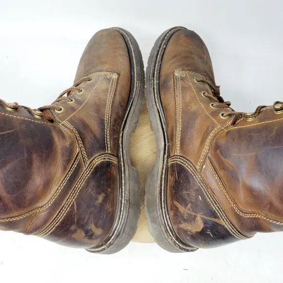 Carolina Boots Mens 11.5 D Soft Toe EH Brown Leather Work 28 Series Shoe CA8508