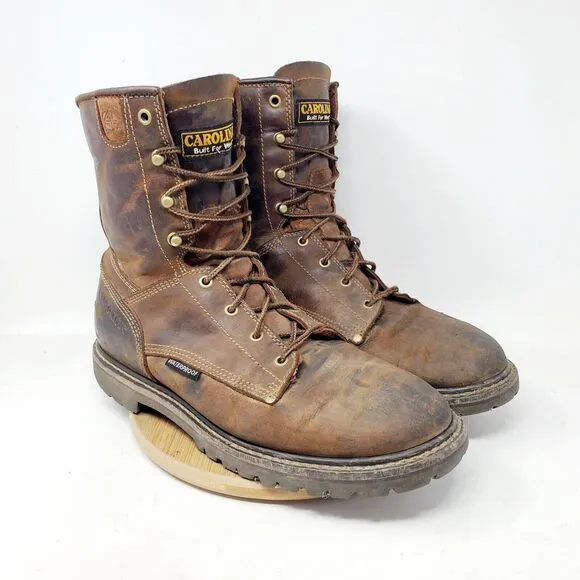 Carolina Boots Mens 11.5 D Soft Toe EH Brown Leather Work 28 Series Shoe CA8508