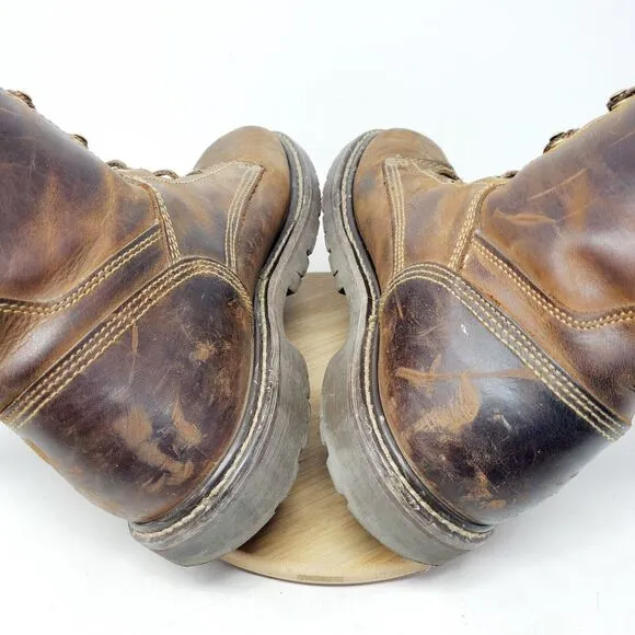 Carolina Boots Mens 11.5 D Soft Toe EH Brown Leather Work 28 Series Shoe CA8508