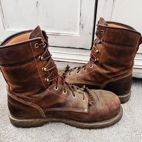 Carolina CA8528 8&quot; Composite Toe Waterproof Brown Leather Work Boots ~ Mens 13D