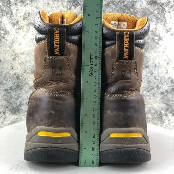 Carolina Men's 10.5D Composite Toe Brown Leather Waterproof Work Boots CA8521