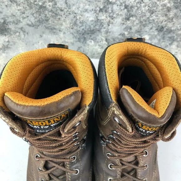 Carolina Men's 10.5D Composite Toe Brown Leather Waterproof Work Boots CA8521