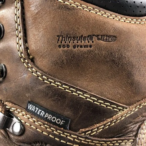 Carolina Men's 10.5D Composite Toe Brown Leather Waterproof Work Boots CA8521