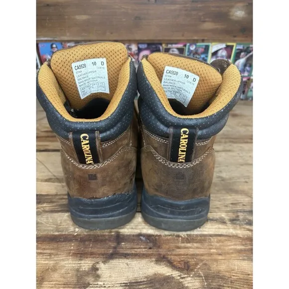 Carolina Work Boots Mens Size 10 D Composite Toe 6” Waterproof CA5520 Steel Toe