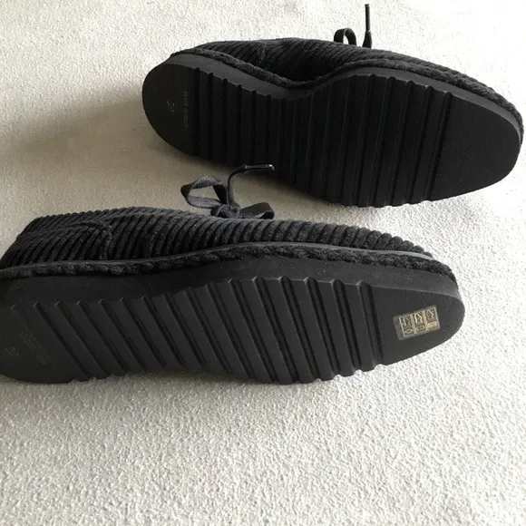 Castaner Black Corduroy Platform Sneakers, Size 7, 38 EUR