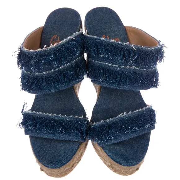 Castaner Denim Fringe Espadrilles😎