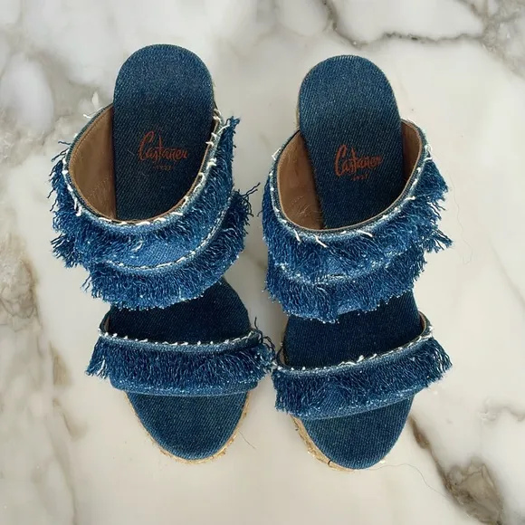 Castaner Denim Fringe Espadrilles😎
