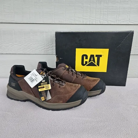 CAT Caterpillar Streamline 2.0 Leather Composite Toe Work Shoes Men SZ 14 Clay