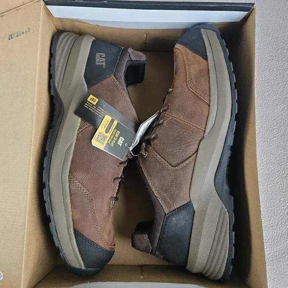 CAT Caterpillar Streamline 2.0 Leather Composite Toe Work Shoes Men SZ 14 Clay