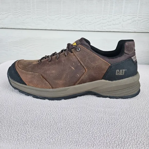CAT Caterpillar Streamline 2.0 Leather Composite Toe Work Shoes Men SZ 14 Clay