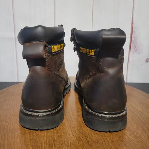 Caterpillar Men’s Sz 11 Second Shift Work Boots, Brown, Soft Toe, Like New, EUC