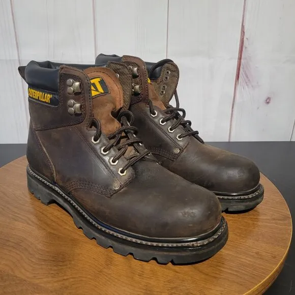 Caterpillar Men’s Sz 11 Second Shift Work Boots, Brown, Soft Toe, Like New, EUC