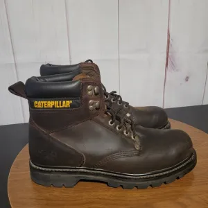Caterpillar Men’s Sz 11 Second Shift Work Boots, Brown, Soft Toe, Like New, EUC