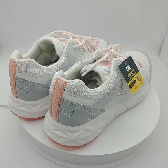 Caterpillar ProRush Speed FX Work Shoe‎ P111023 White Mesh Nubuck Nylon