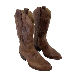 Cattle Baron Men's Size 8D Brown Crackled Leather Cowboy Western Boots