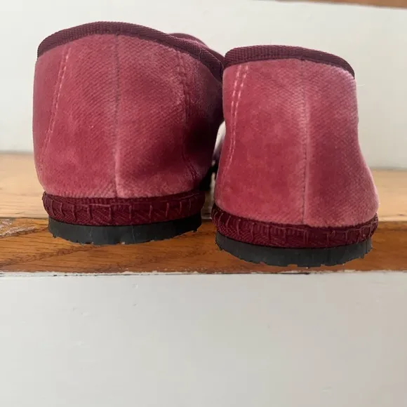 Cayumas Bohème friulanes Mary Janes Rosa Bordeau pink velvet size 37 6 NWOT