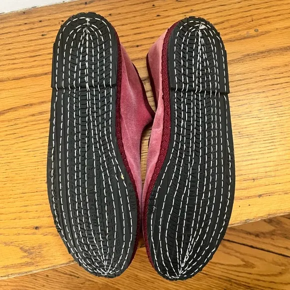 Cayumas Bohème friulanes Mary Janes Rosa Bordeau pink velvet size 37 6 NWOT