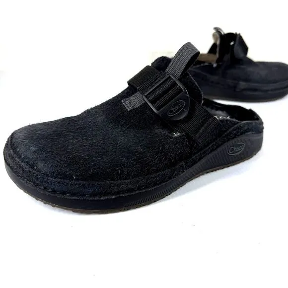 CHACO Black Suede Paonia Clog Men's 7/Women's 9 Casual Gorpcore Outdoor Granola