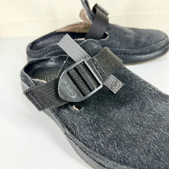 CHACO Black Suede Paonia Clog Men's 7/Women's 9 Casual Gorpcore Outdoor Granola