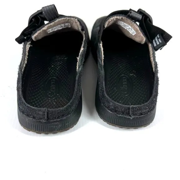 CHACO Black Suede Paonia Clog Men's 7/Women's 9 Casual Gorpcore Outdoor Granola