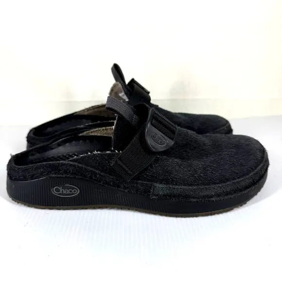 CHACO Black Suede Paonia Clog Men's 7/Women's 9 Casual Gorpcore Outdoor Granola