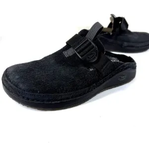 CHACO Black Suede Paonia Clog Men's 7/Women's 9 Casual Gorpcore Outdoor Granola