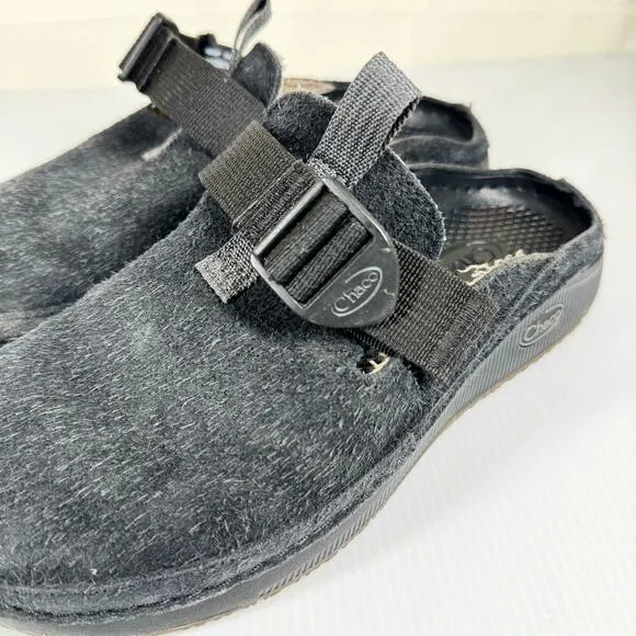 CHACO Black Suede Paonia Clog Men's 7/Women's 9 Casual Gorpcore Outdoor Granola