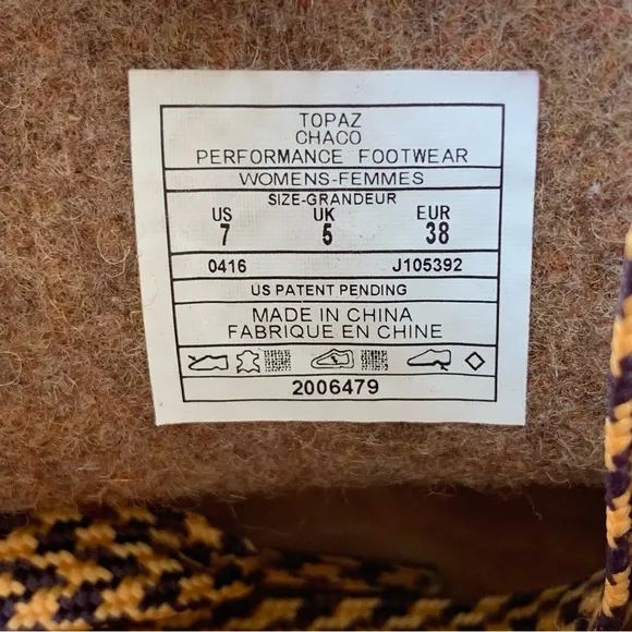 Chaco Shoes Barbary Topaz Brown Purple Leather Wool Chukka Boots Lace Up Women 7