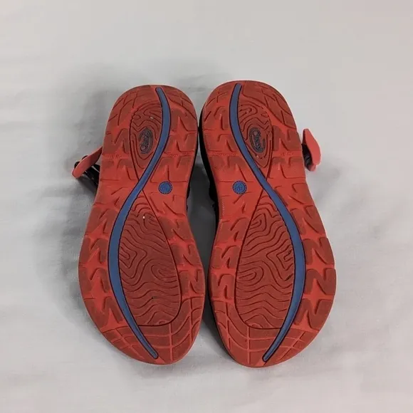Chaco ZVolv Sandal Coral Green Geometric Embroidery Hiking Water Gorp Shoes
