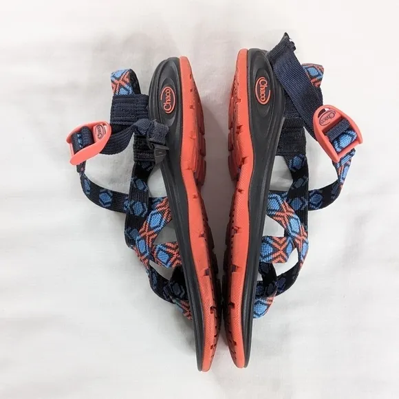 Chaco ZVolv Sandal Coral Green Geometric Embroidery Hiking Water Gorp Shoes