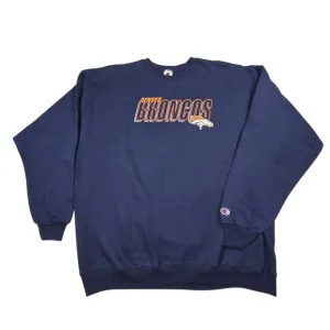 Champion Vintage Denver Broncos Sweatshirt Pullover, Extra Large XL Embroidered