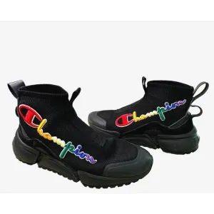 Champion Youth RF Mid Top Pull On Sneakers Rainbow Sneakers Boys US 5.5/EU 38
