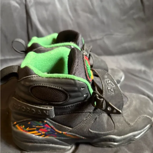 Charcoal High-Top Sneakers with Neon Green Lining