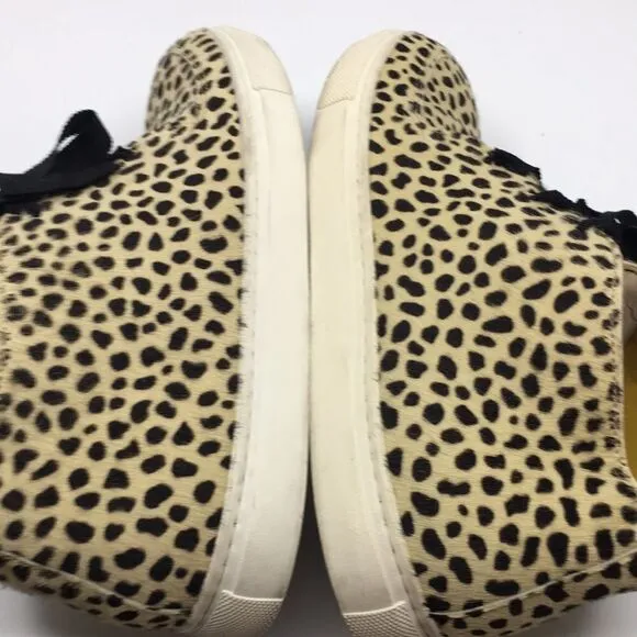 Charlotte Olympia Trista Leopard Calf Hair on Hide Shoes Sneakers EU 38 US 7.5