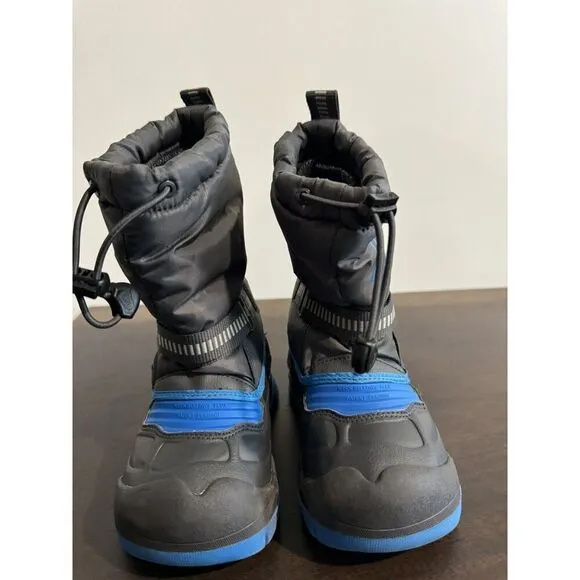 Children Boys Winter Boots KEEN Kids Snow Troll WP 10 Black Shoes Warm