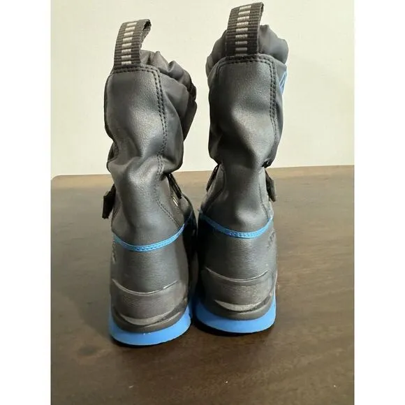 Children Boys Winter Boots KEEN Kids Snow Troll WP 10 Black Shoes Warm
