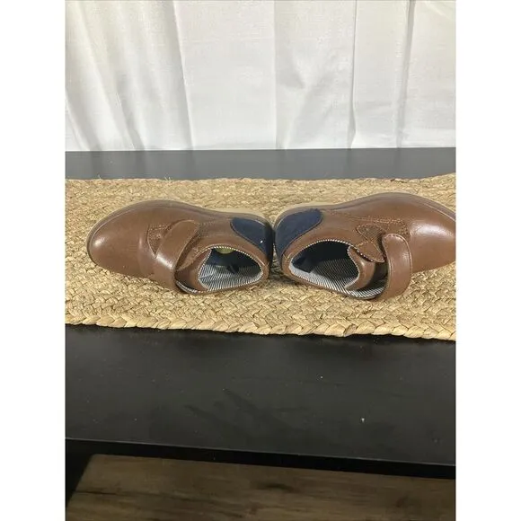 Children's Boys Size 9 Brown‎ Strap Walking Wedge Oxford Tahari Dress Shoes