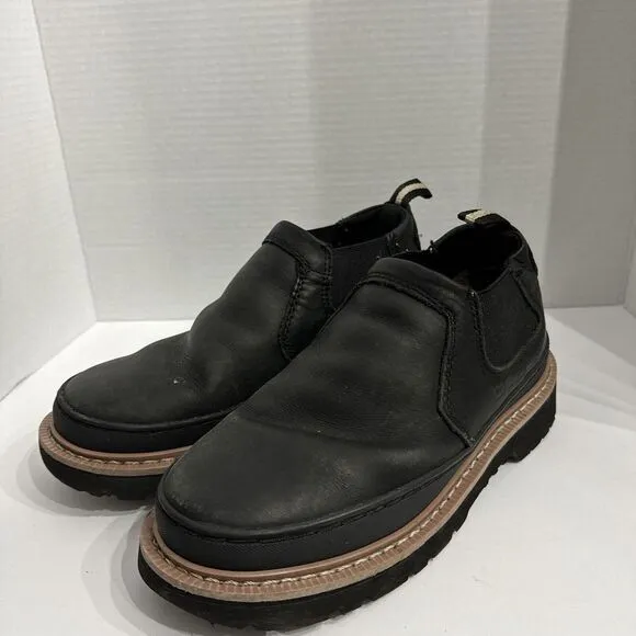 Chinook Workhorse Romeo‎ Black Leather Work Shoes Boots Slip-on Men's Size 7