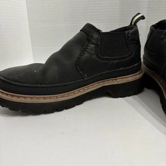 Chinook Workhorse Romeo‎ Black Leather Work Shoes Boots Slip-on Men's Size 7