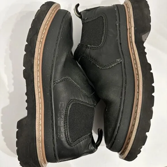 Chinook Workhorse Romeo‎ Black Leather Work Shoes Boots Slip-on Men's Size 7