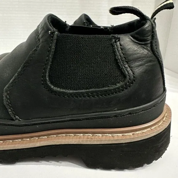 Chinook Workhorse Romeo‎ Black Leather Work Shoes Boots Slip-on Men's Size 7