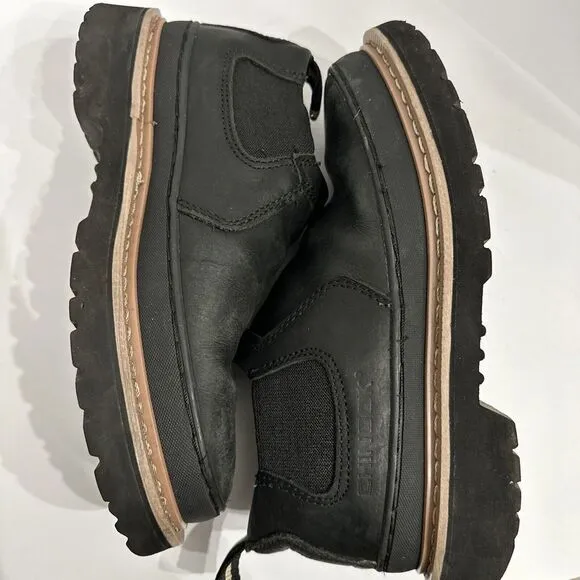 Chinook Workhorse Romeo‎ Black Leather Work Shoes Boots Slip-on Men's Size 7