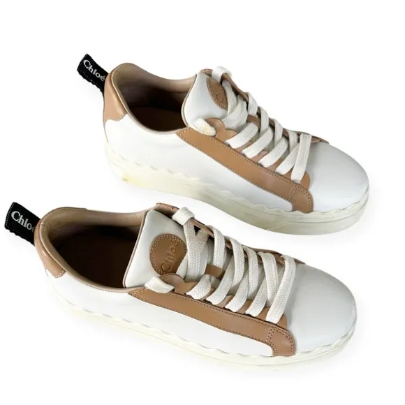 Chloé • Lauren Low-Top Leather Sneakers