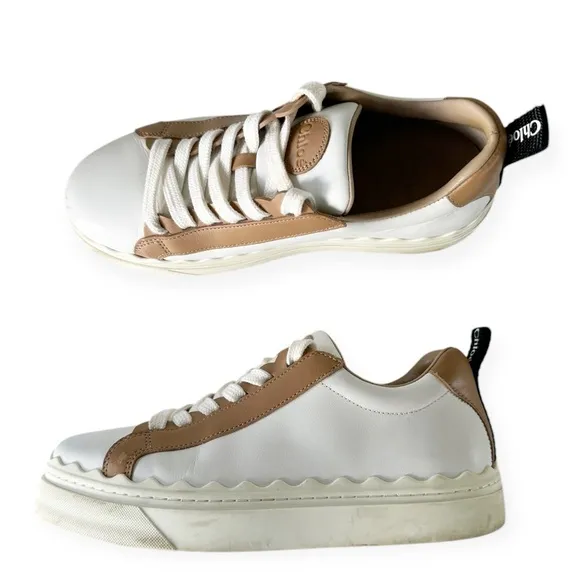 Chloé • Lauren Low-Top Leather Sneakers