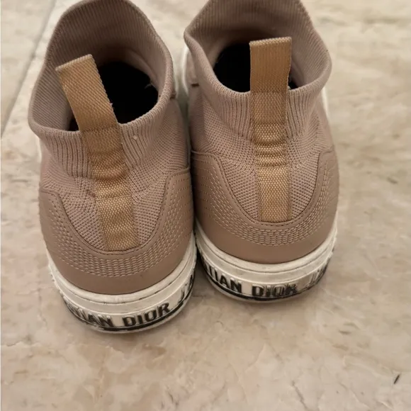 Christian Dior Beige High-Top Sneakers