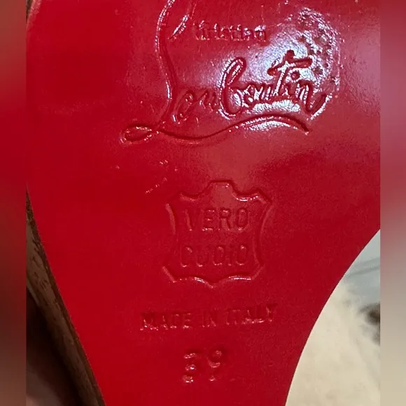 Christian Louboutin Metallic Wedge Sandals